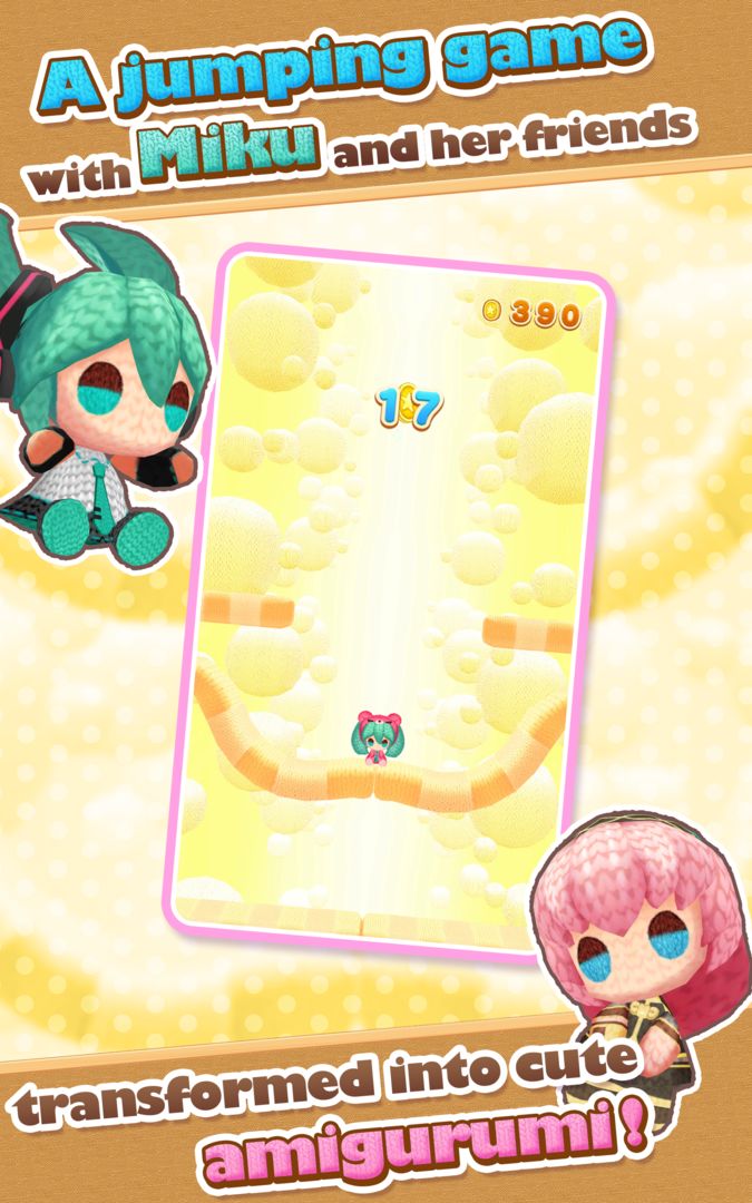 Screenshot of Hatsune Miku Amiguru Jump