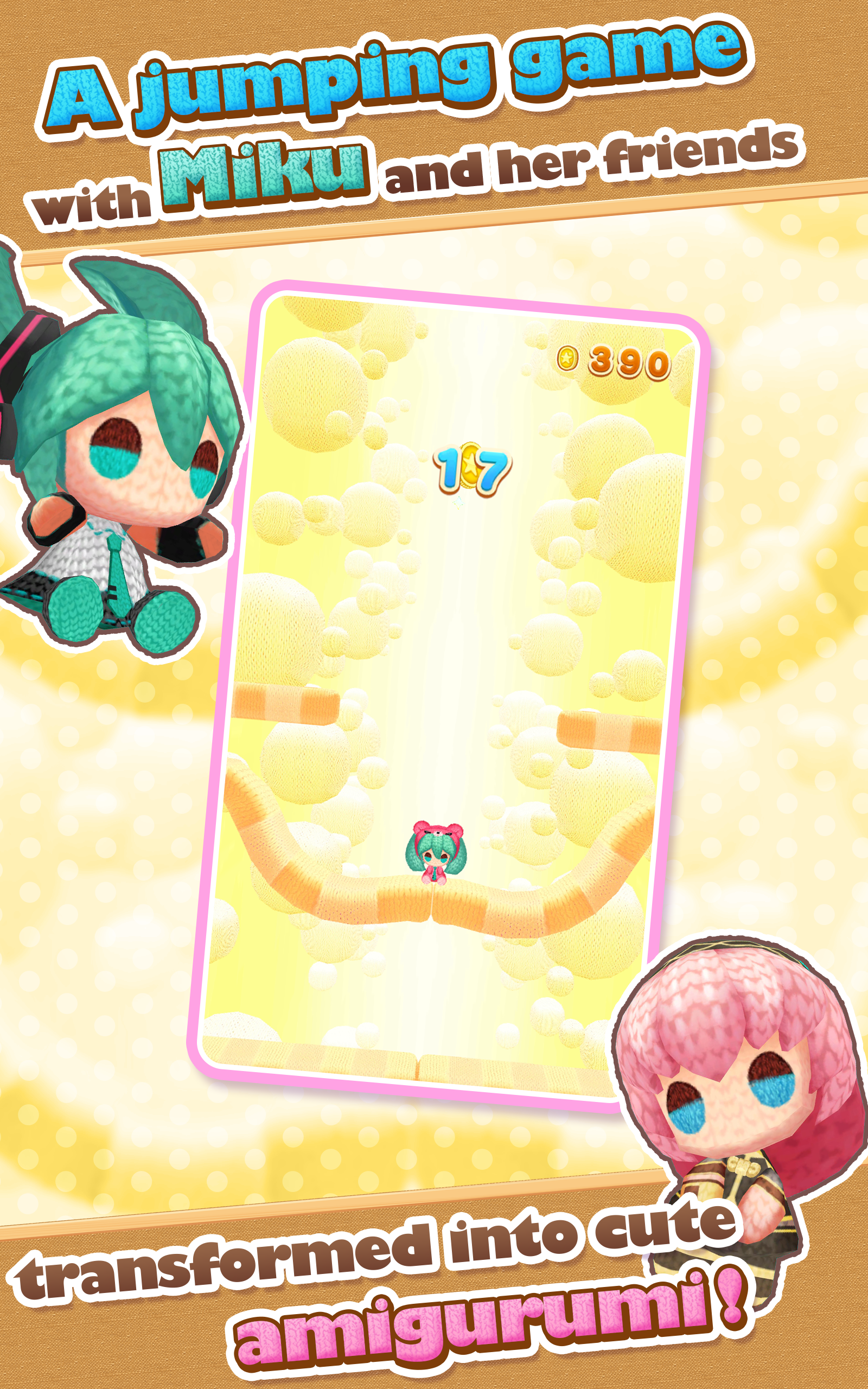 Cuplikan Layar Game Hatsune Miku Amiguru Jump