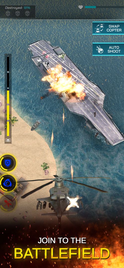 Gunship Wars Helicopter Battle 게임 스크린 샷