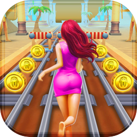 Pink Princess Run - Subway Escape Girl Run Temple