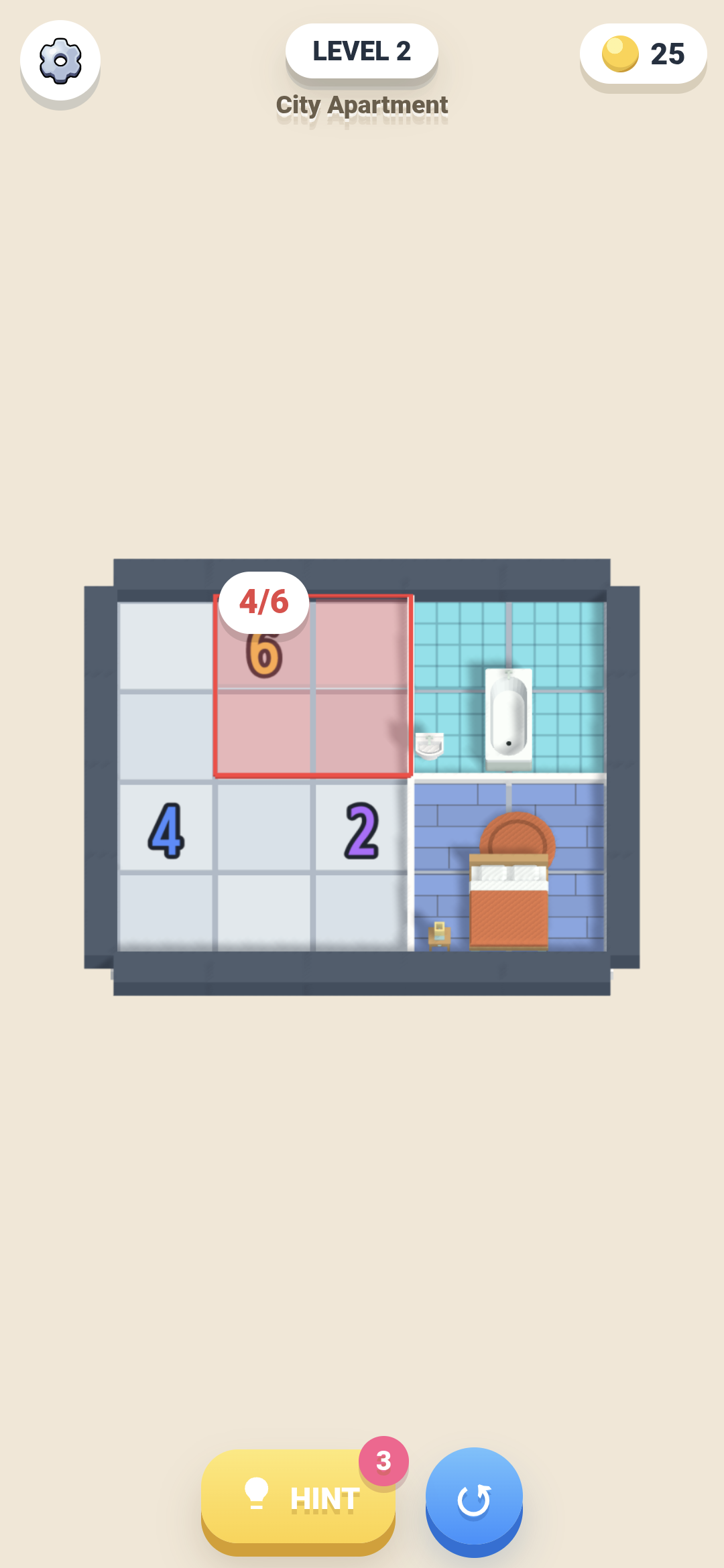Snug Shikaku Game Screenshot