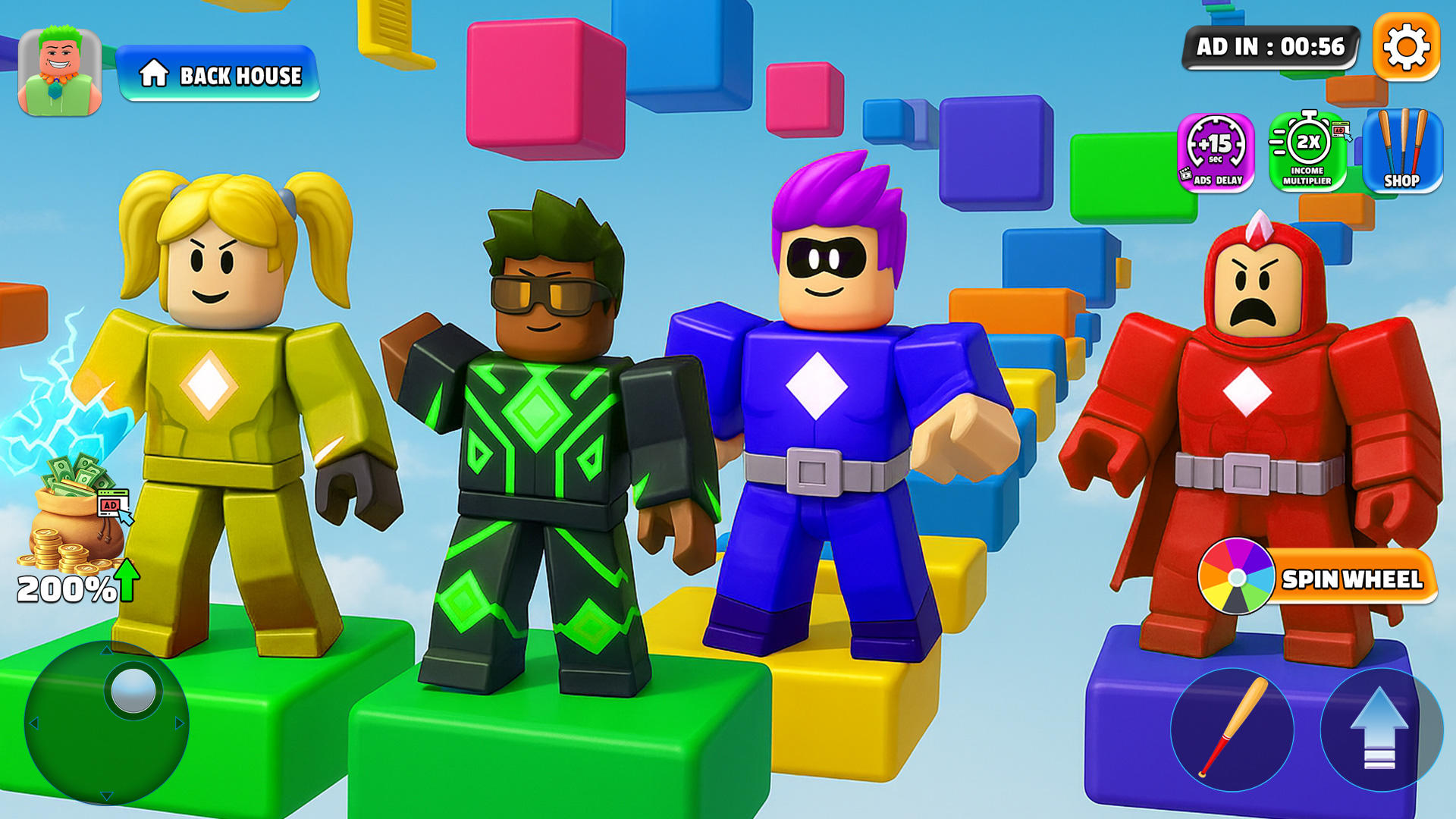 Superhero Obby Parkour Runner Game Screenshot