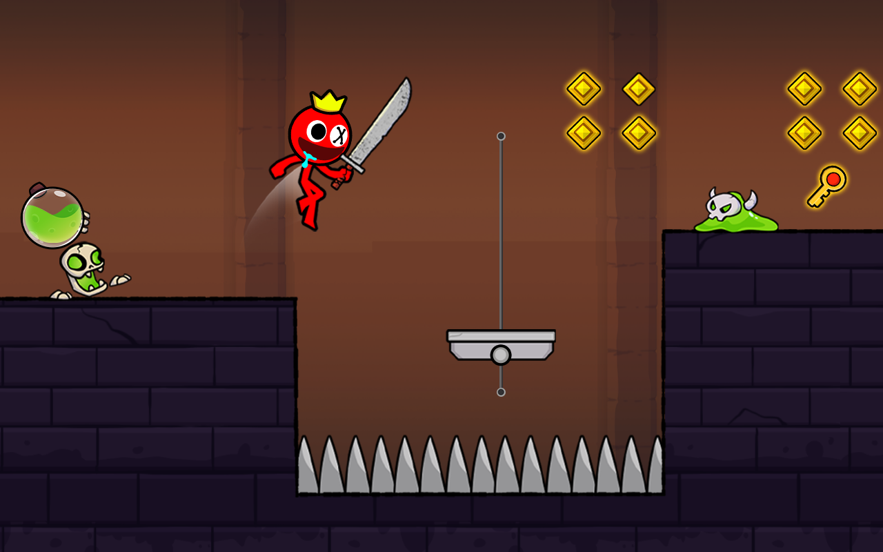 Red Stickman: 스틱맨 어드벤처 게임 스크린 샷