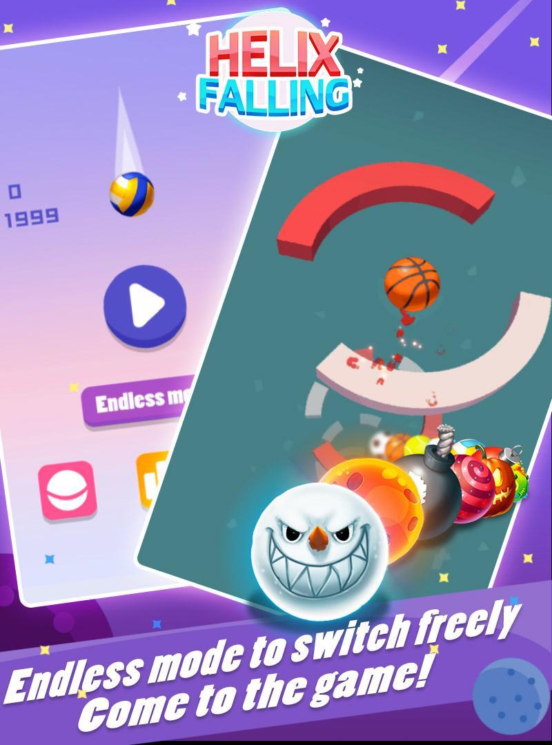 Cuplikan Layar Game Helix Falling