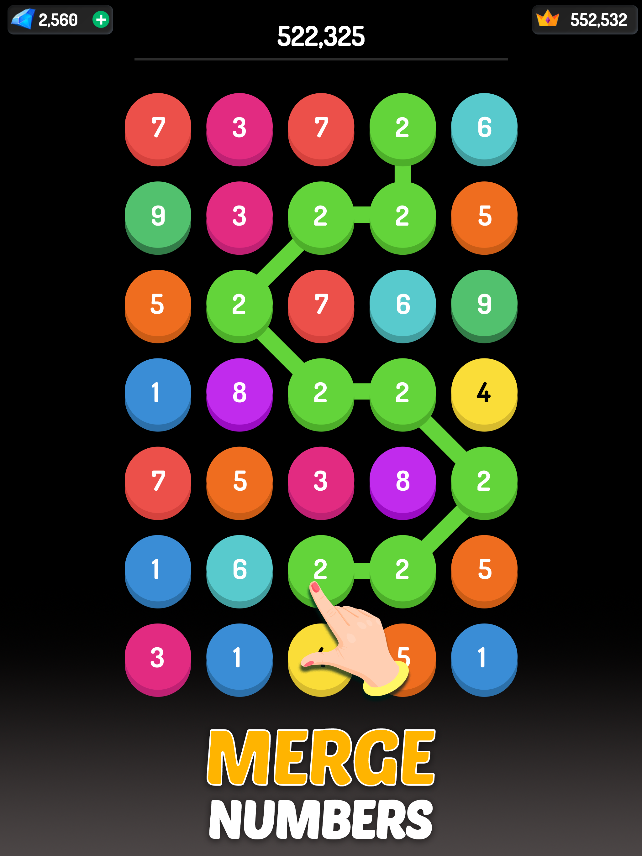 Merge Dots - Number Match Game Game Screenshot