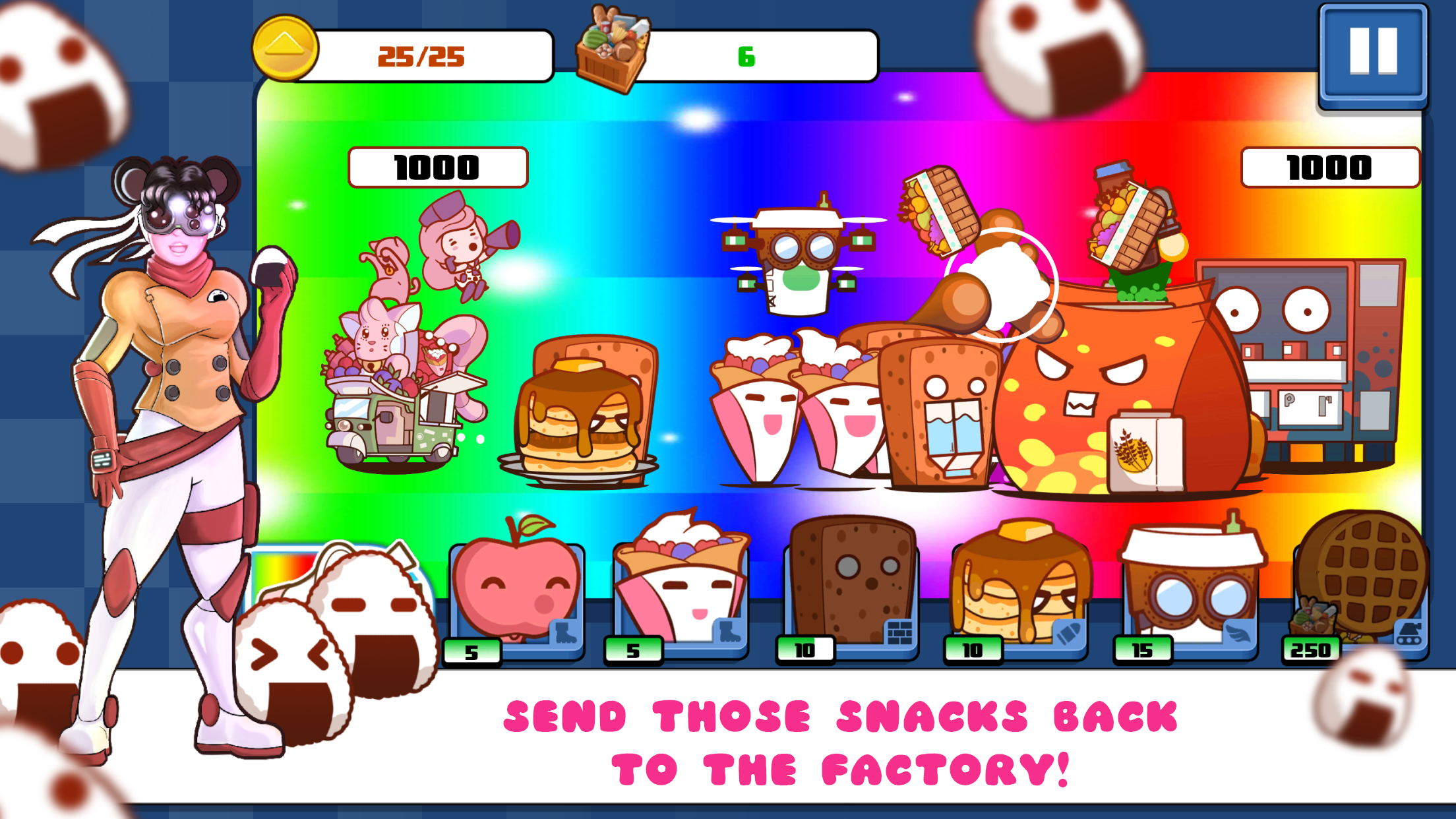Pop Karts Food Fighters Defense screenshot game