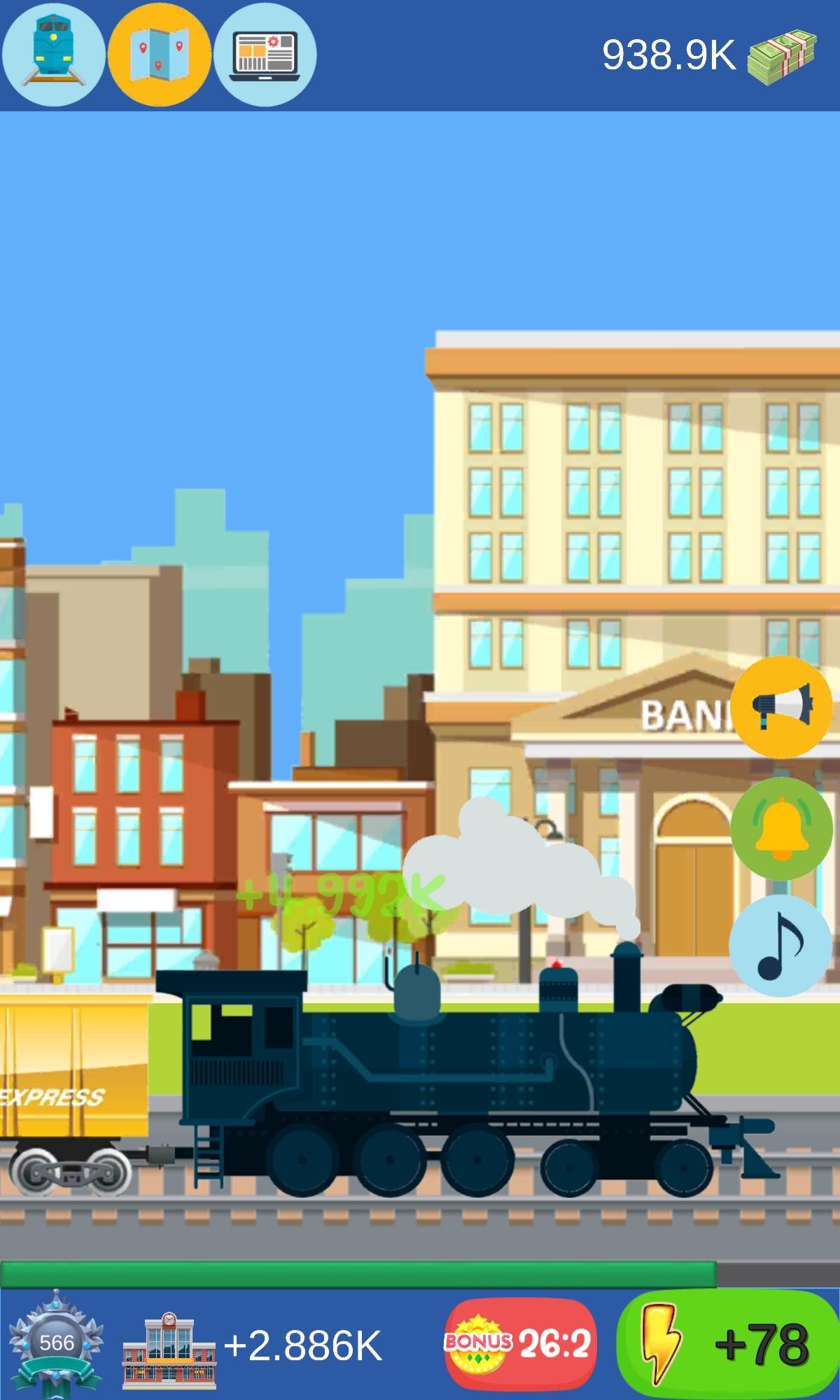 Idle Train Tycoon Game Screenshot