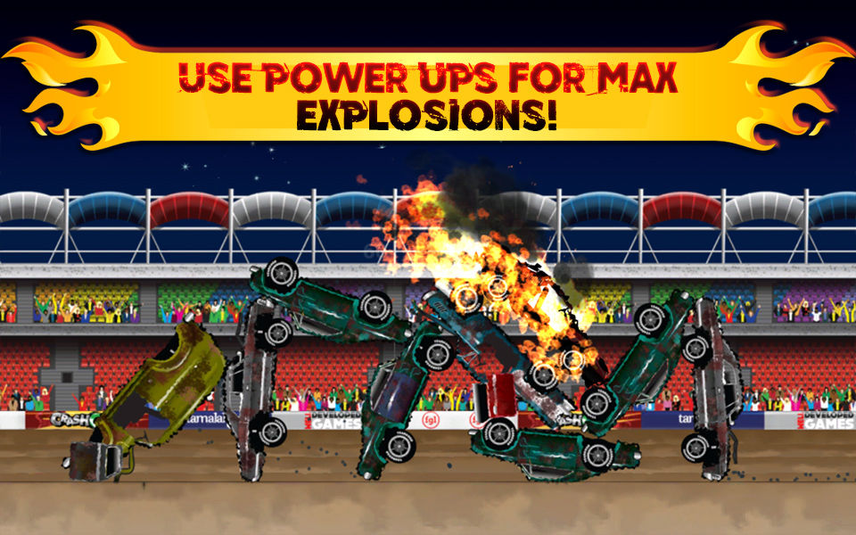 Screenshot of Crash Cars - A Physics Smashing Demolition Derby
