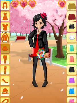 Anime Date Dress Up Girls Game Game Screenshot