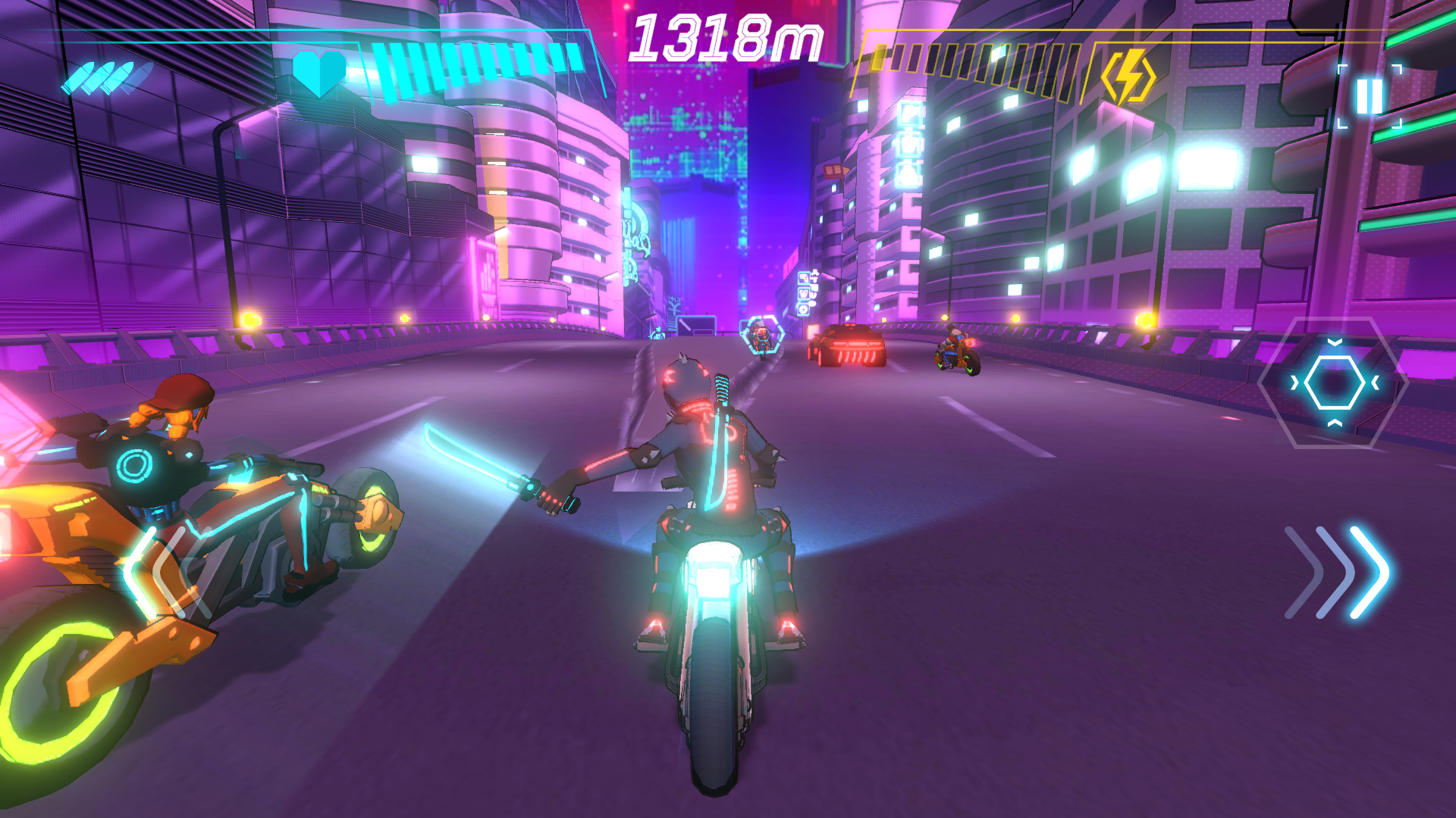 Screenshot of Neon Riders