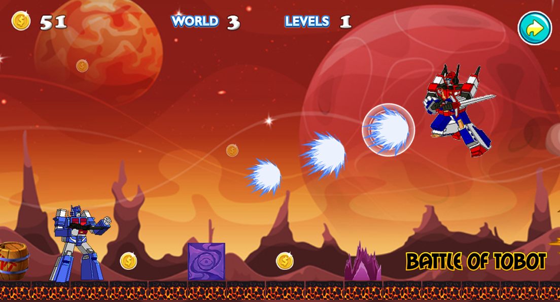 Battle of Tobot Game Screenshot