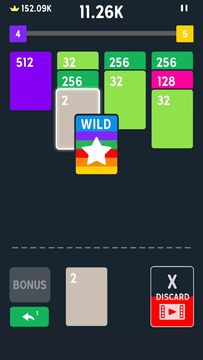 2048 Zen Cards Game Screenshot