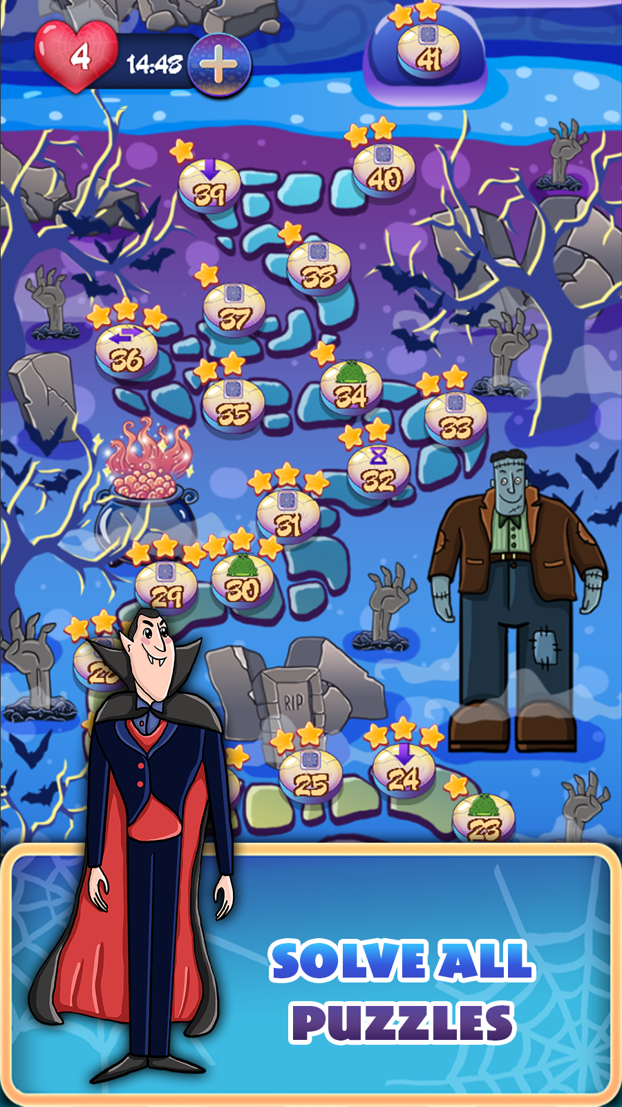 Match 3 - Spooky Hotel Game Screenshot