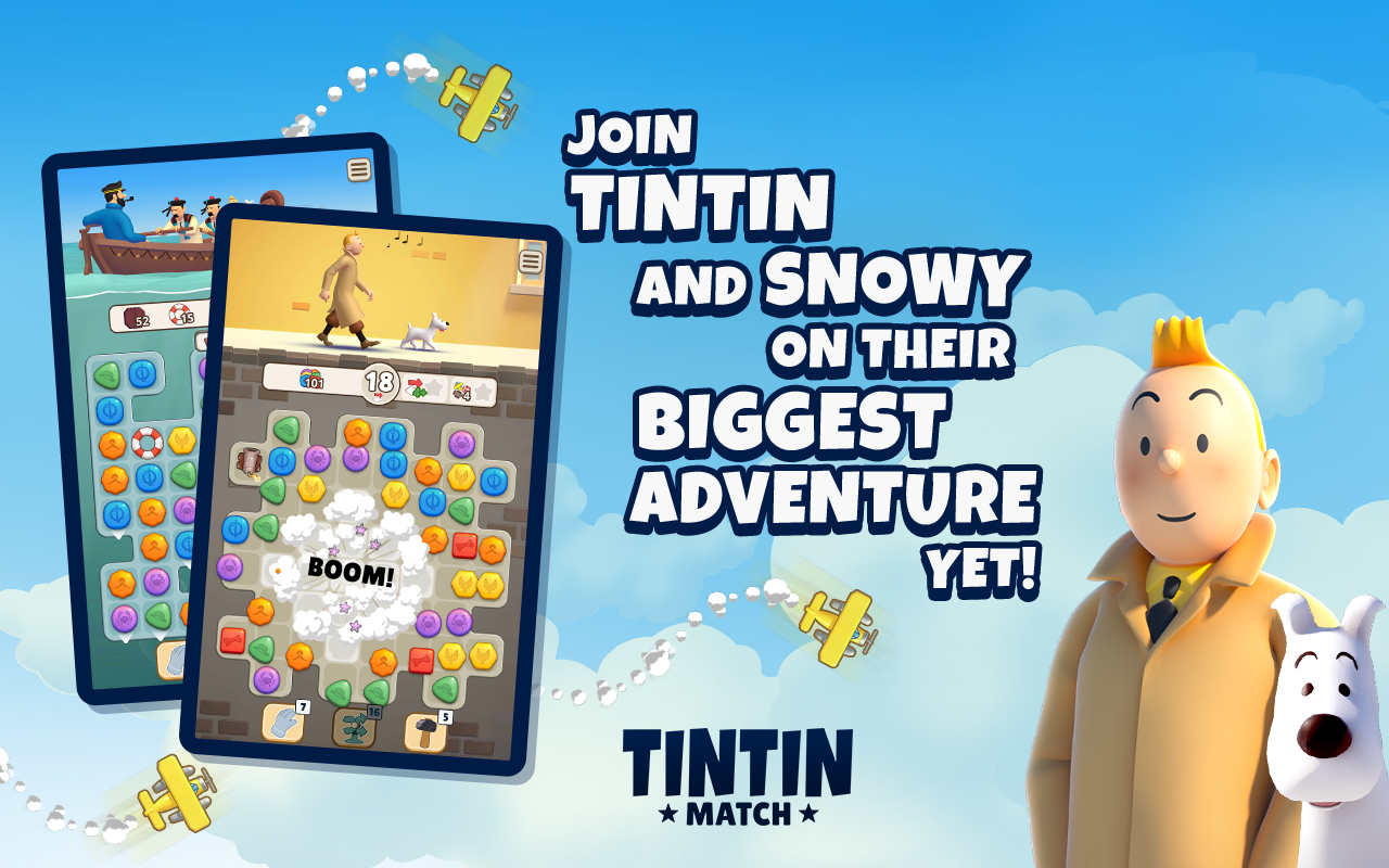 Captura de Tela do Jogo Combina com o Tintin