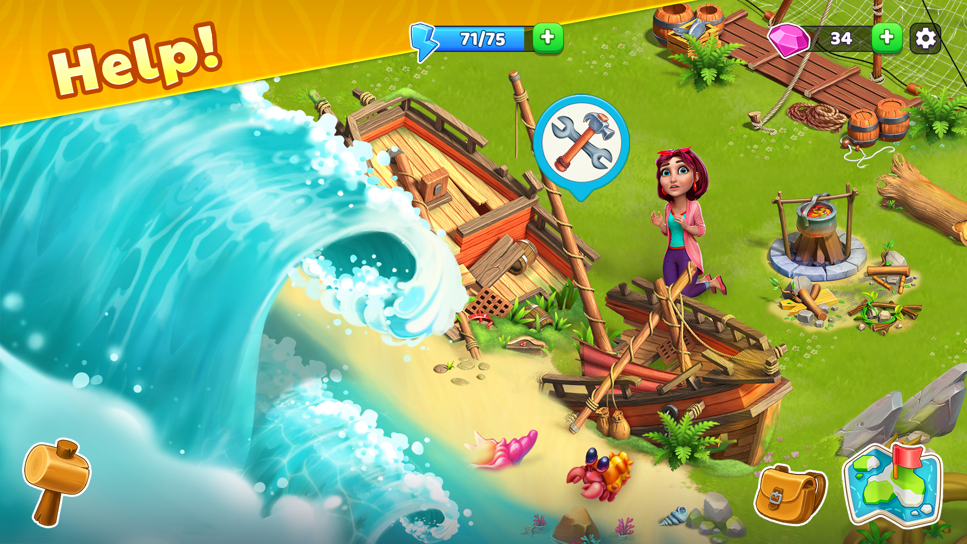 Bermuda Adventures Farm Island Game Screenshot