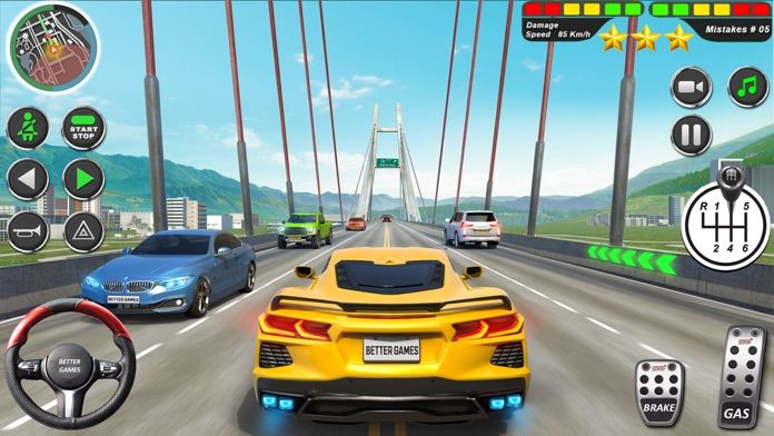 도시 자동차 운전 학교 sim 3d 게임 스크린 샷