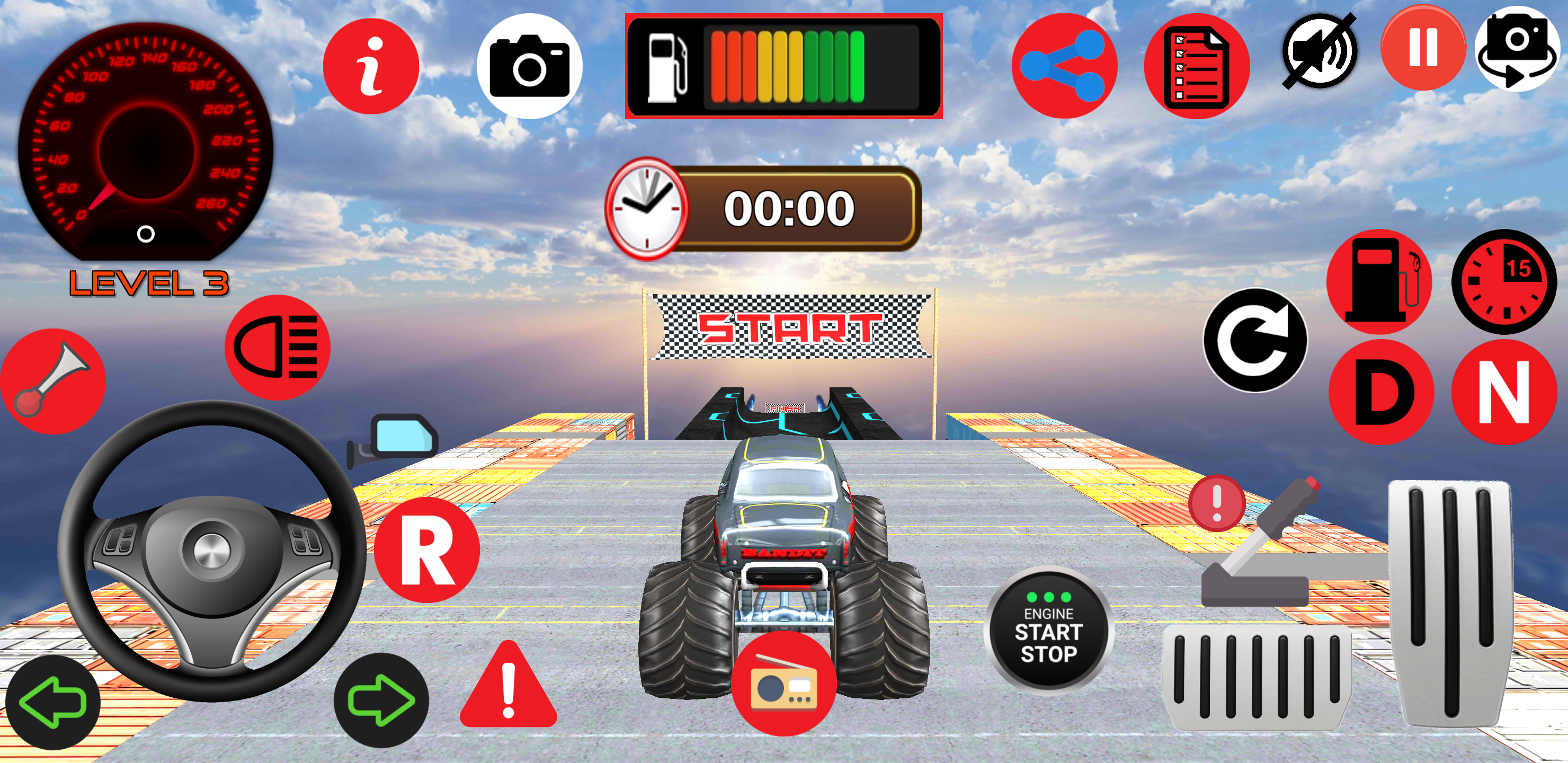 Carlos Monster Truck 3D Game Screenshot