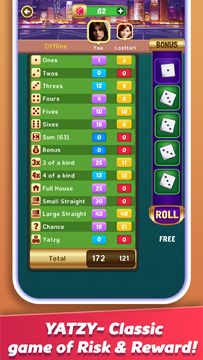 Yatzy Game Screenshot