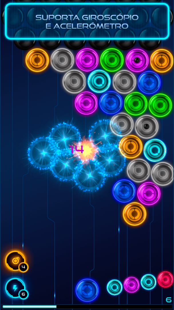 Captura de Tela do Jogo Magnetic balls 2: Neón