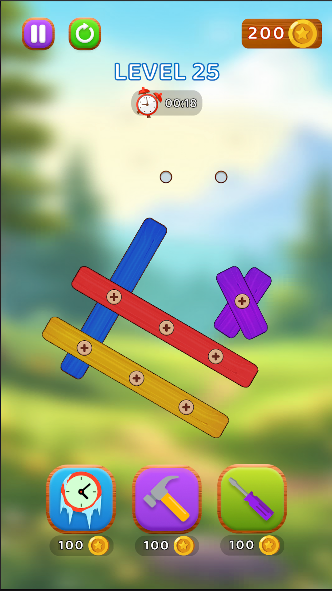 Wood Brain Puzzle: Screw Out Game Screenshot