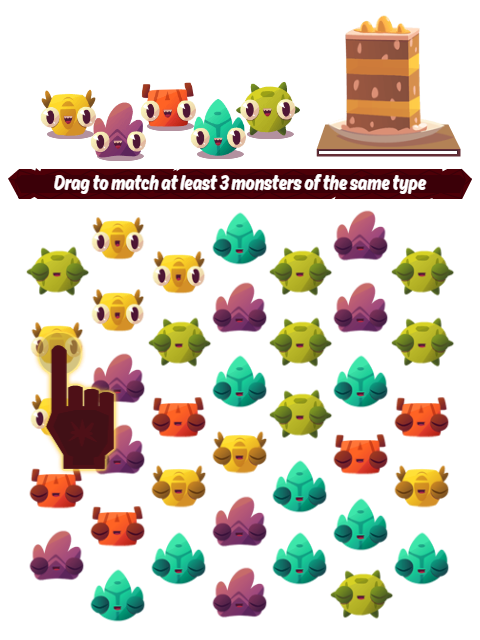 Monsters and Cake Game Screenshot
