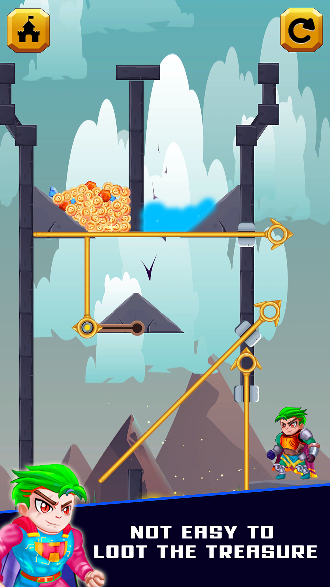 Hero rescue: Pull that Pin! Game Screenshot