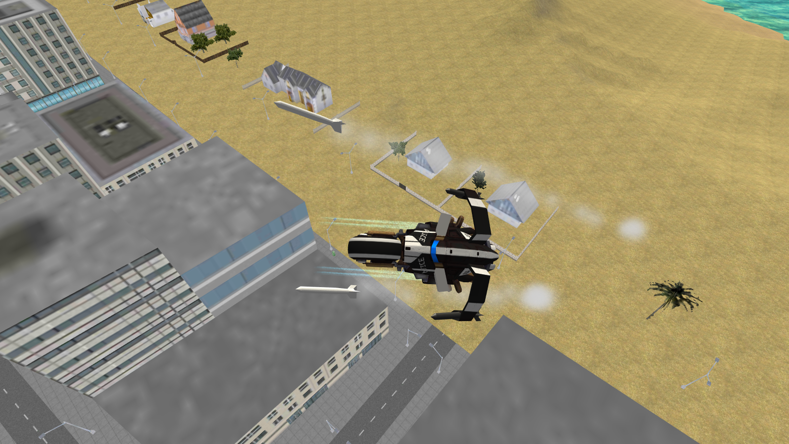 Cuplikan Layar Game Flying Police Motorcycle Rider