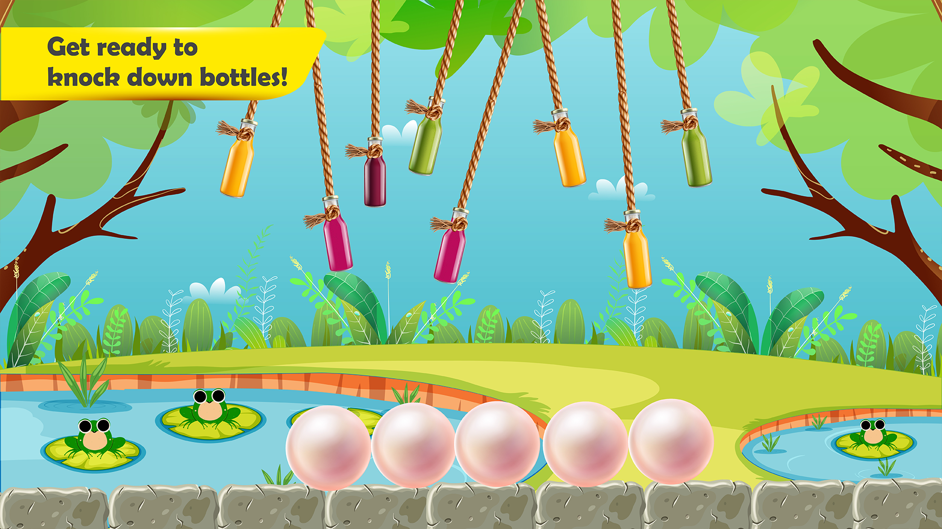 Hit Bottle Knock Down Game Game Screenshot