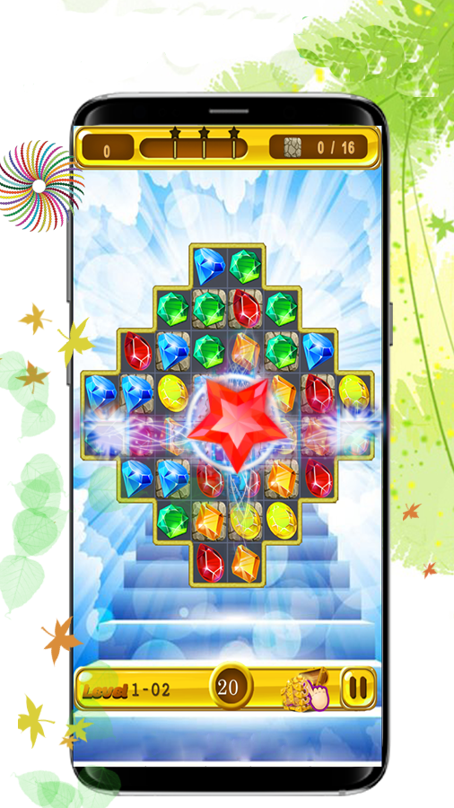 Screenshot of Jewels Temple Deluxe - Free Classic Match 3 Puzzle