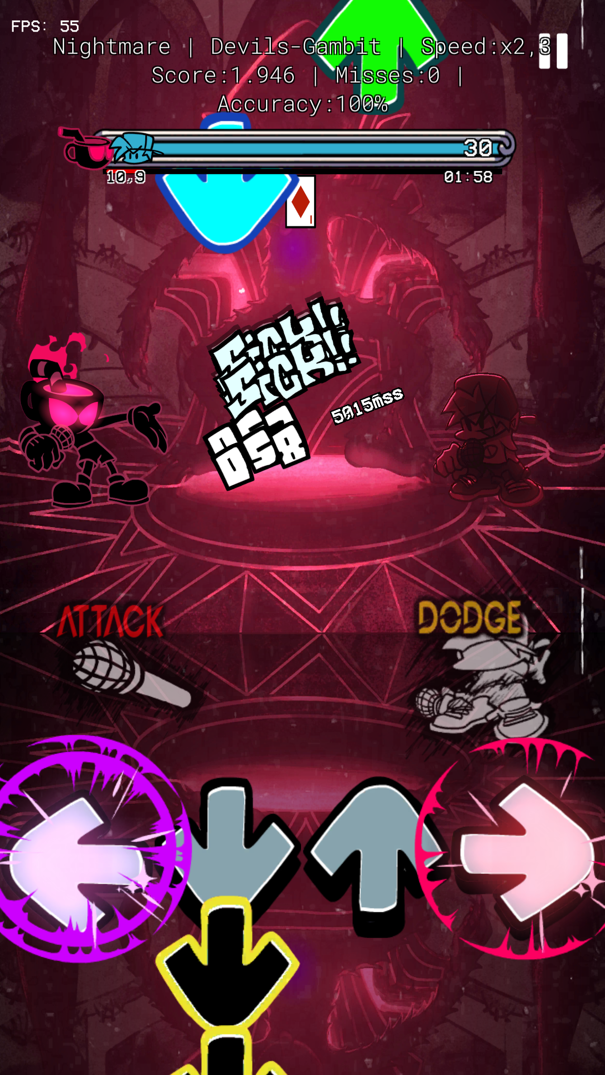 Screenshot of FNF Undertale Mix Door Lore