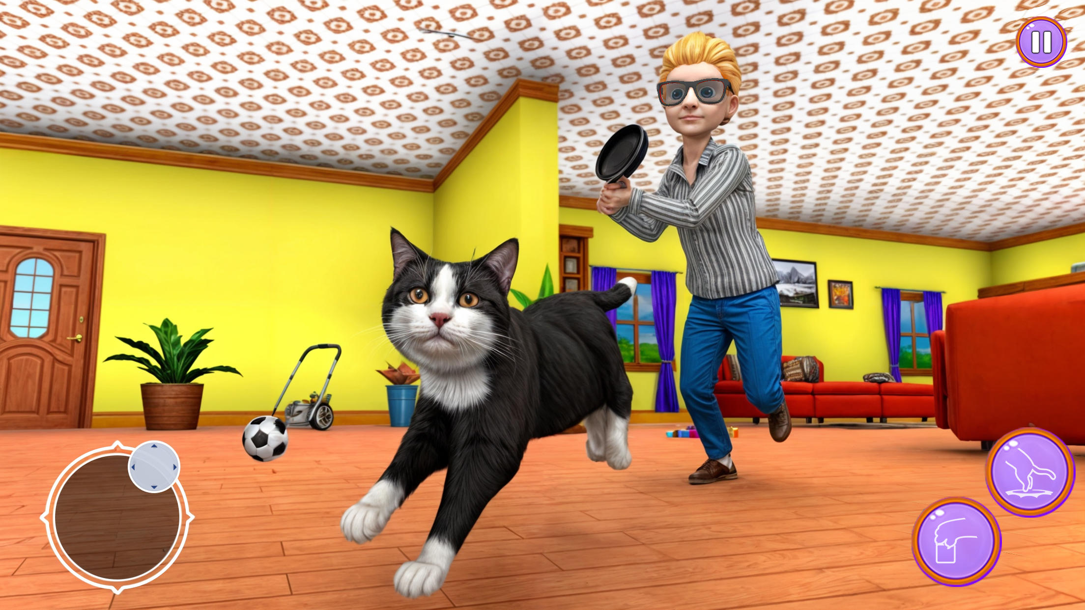 Naughty Cat: Angry Gran Games Game Screenshot