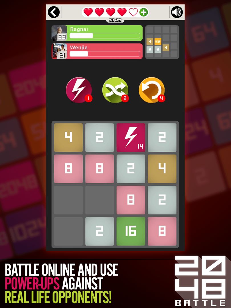 Screenshot of 2048 Battle Online