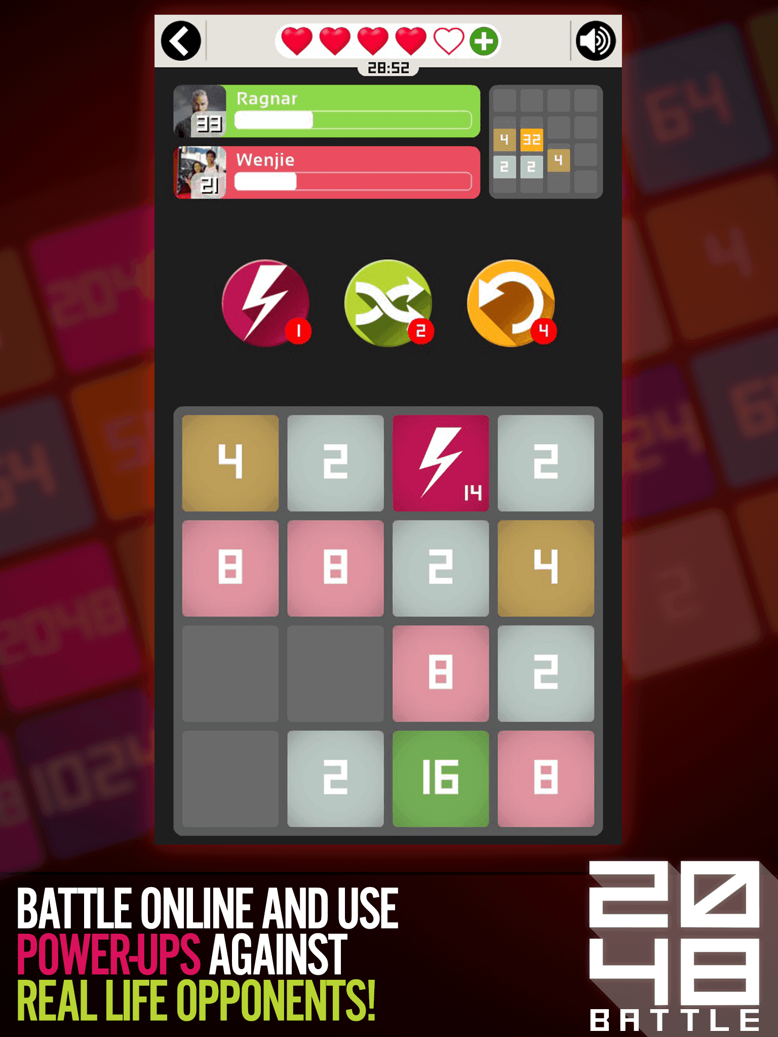 2048 Battle Online Game Screenshot