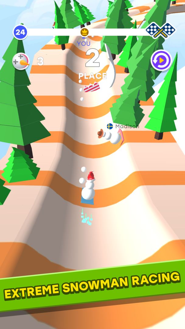 Snowman Race 3D PRO 게임 스크린 샷