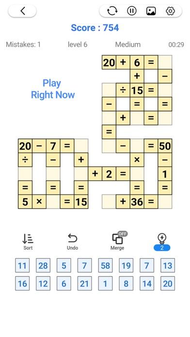 Cross Number - Math Puzzle Game Screenshot