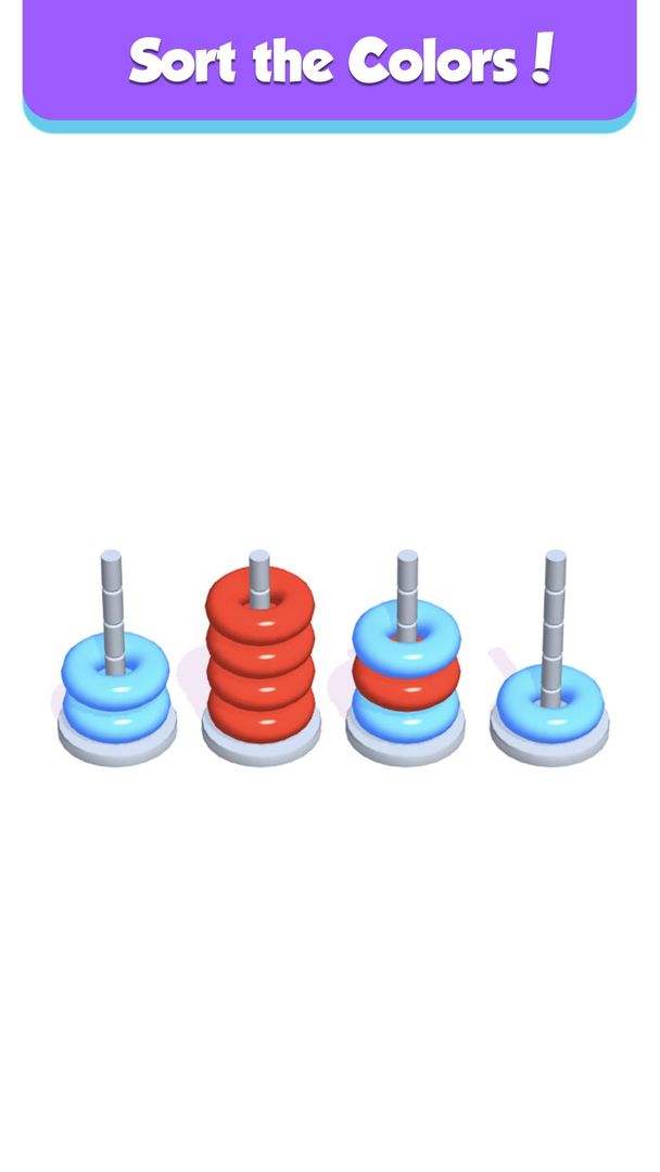 Screenshot of Hoop Stack - Color Puzzle Game