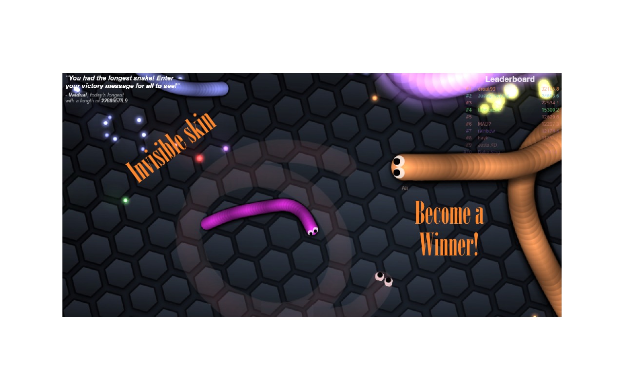 Screenshot 1 of Peau invisible pour slither.io 1.2