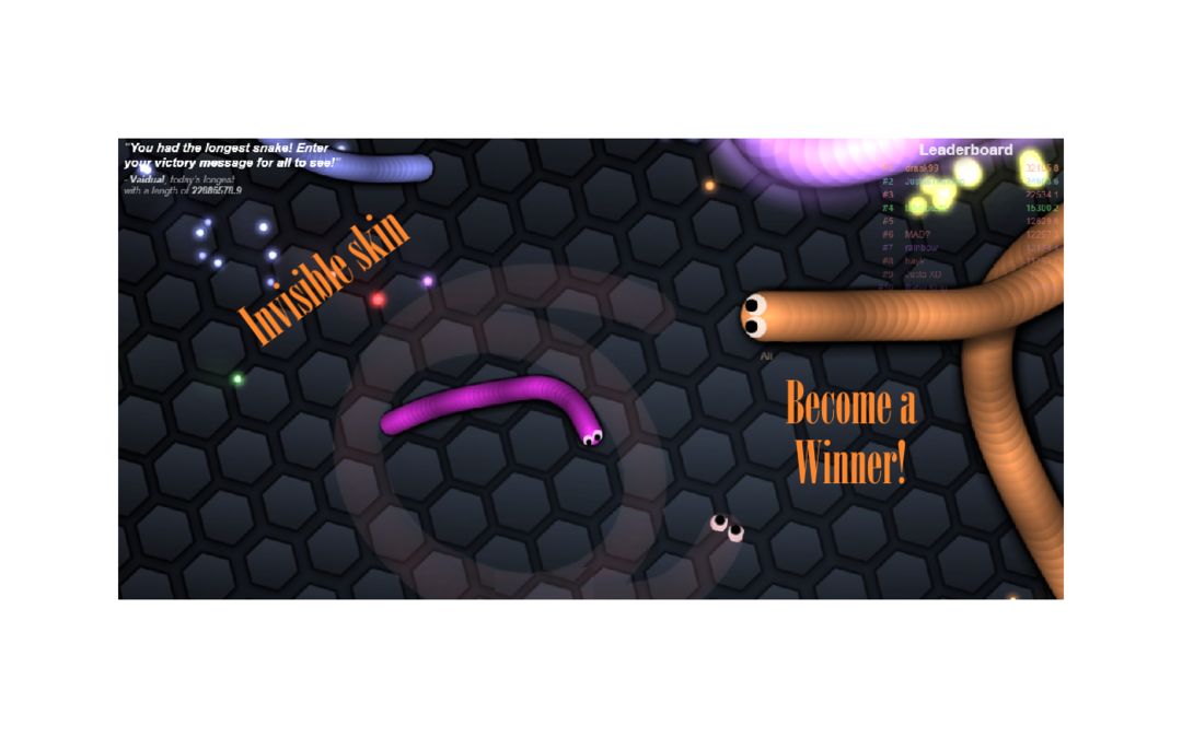Invisible Skin for slither.io screenshot game