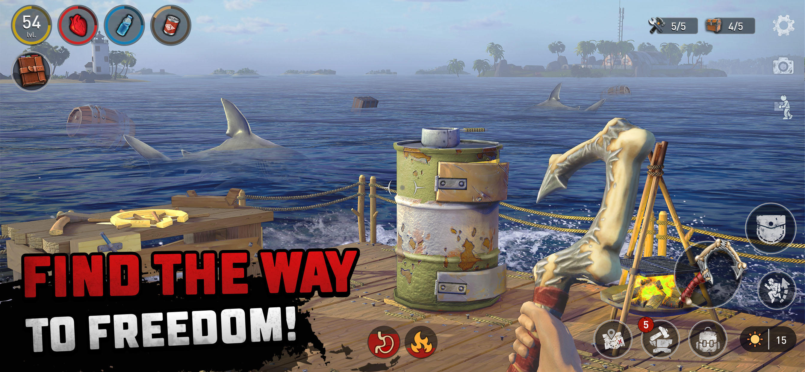 Raft® Survival - Ocean Nomad Game Screenshot