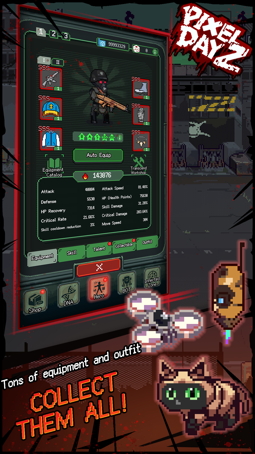 Screenshot of Pixel DayZ - idle RPG