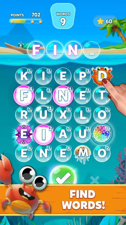 Screenshot 1 of Bubble Words - Word Games Puzz 1.5.0