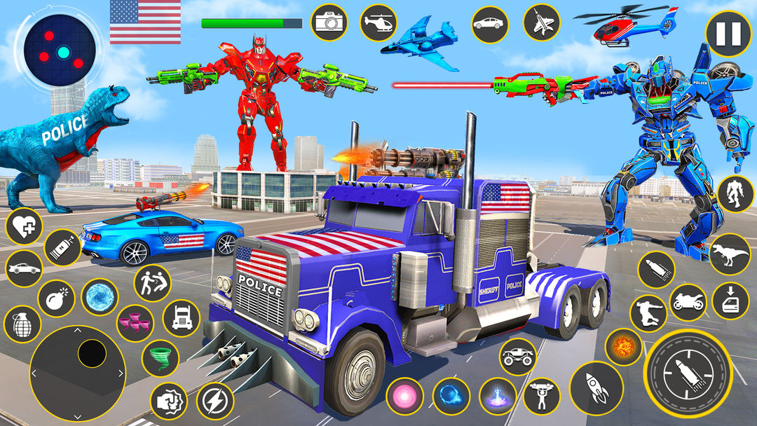 경찰 트럭 로봇 게임 게임 스크린 샷
