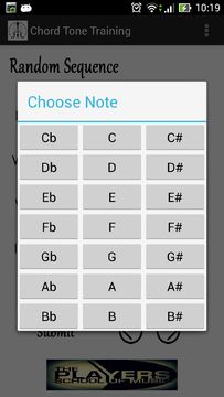 Chord Tone Training Game Screenshot