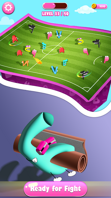 Cuplikan Layar Game Monster Merge Alphabet: 3D Run