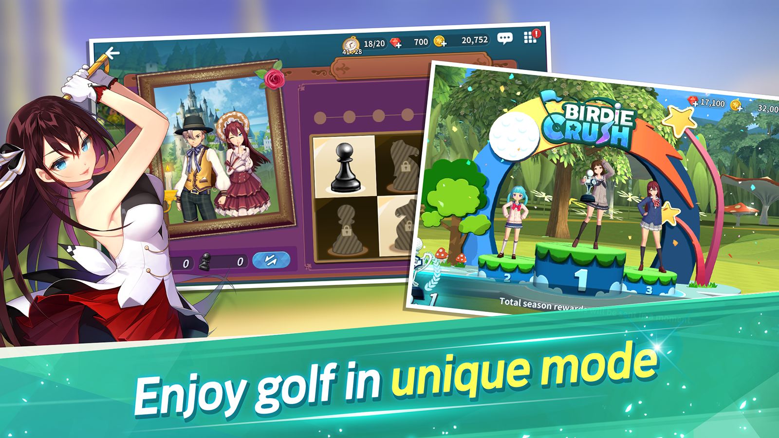 Screenshot of Birdie Crush: Fantasy Golf