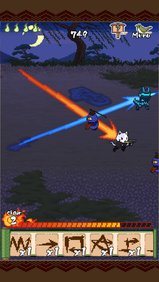 Wan Nyan Slash Game Screenshot