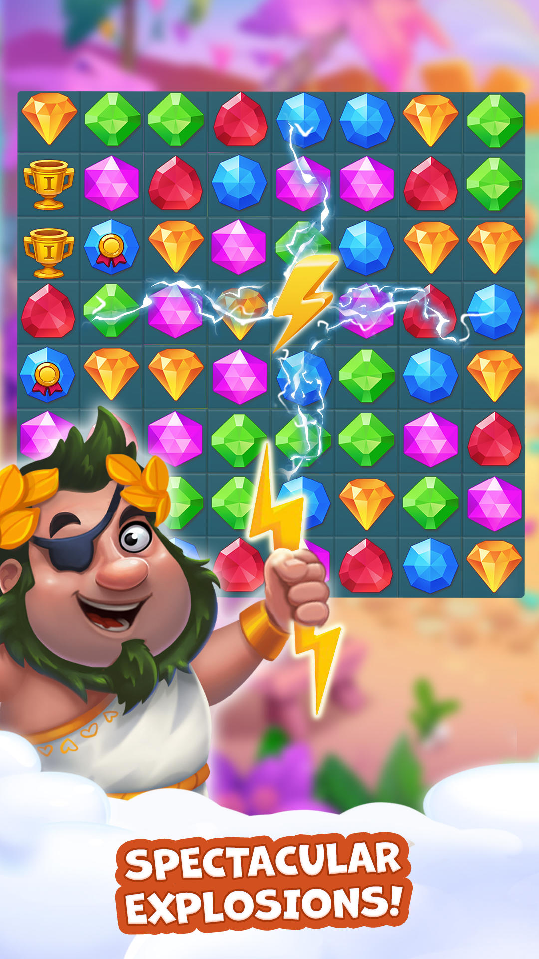 Pirate Treasures: Jewel & Gems ภาพหน้าจอเกม