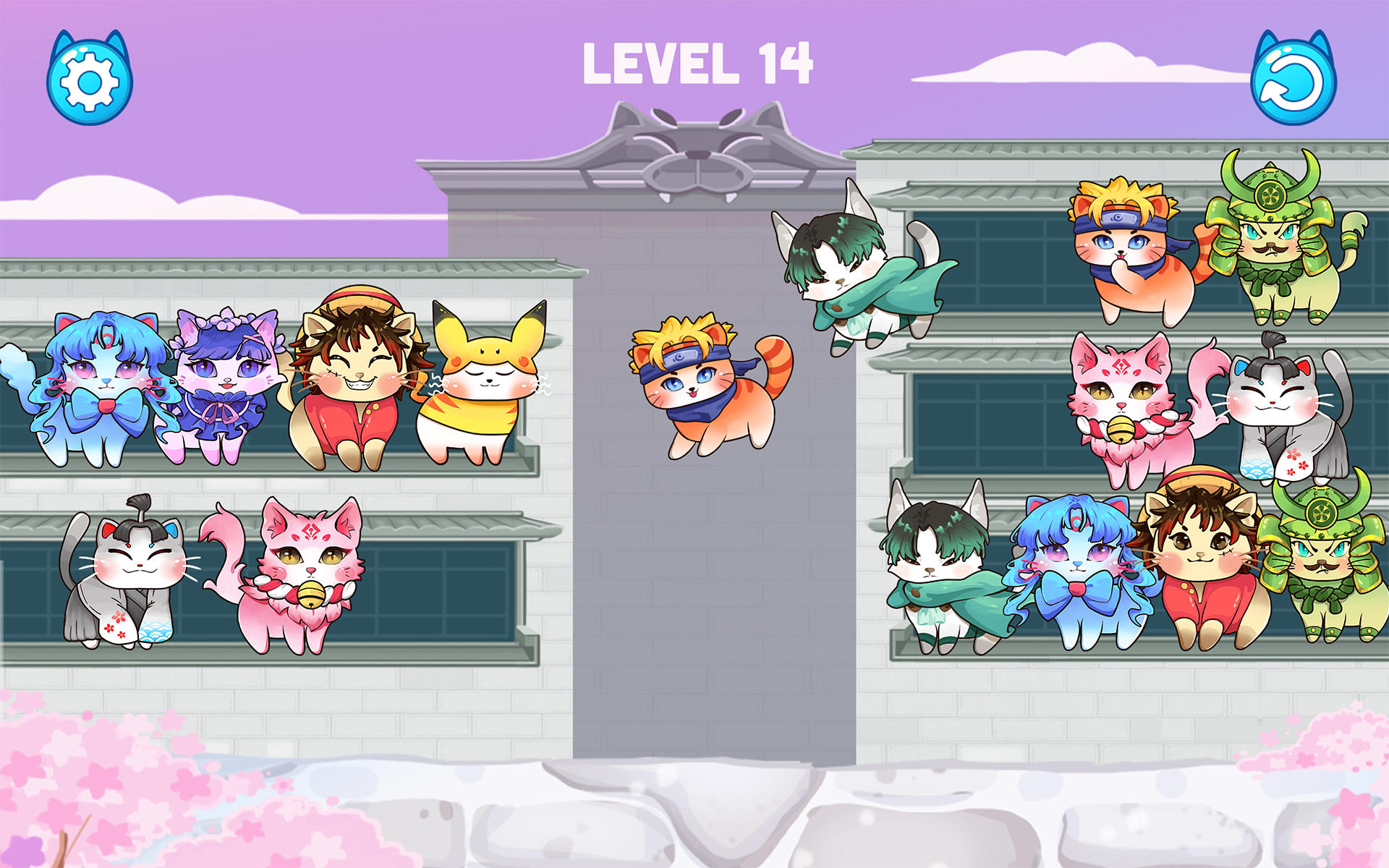 猫の並べ替え色：クラシックパズル ゲームのスクリーンショット