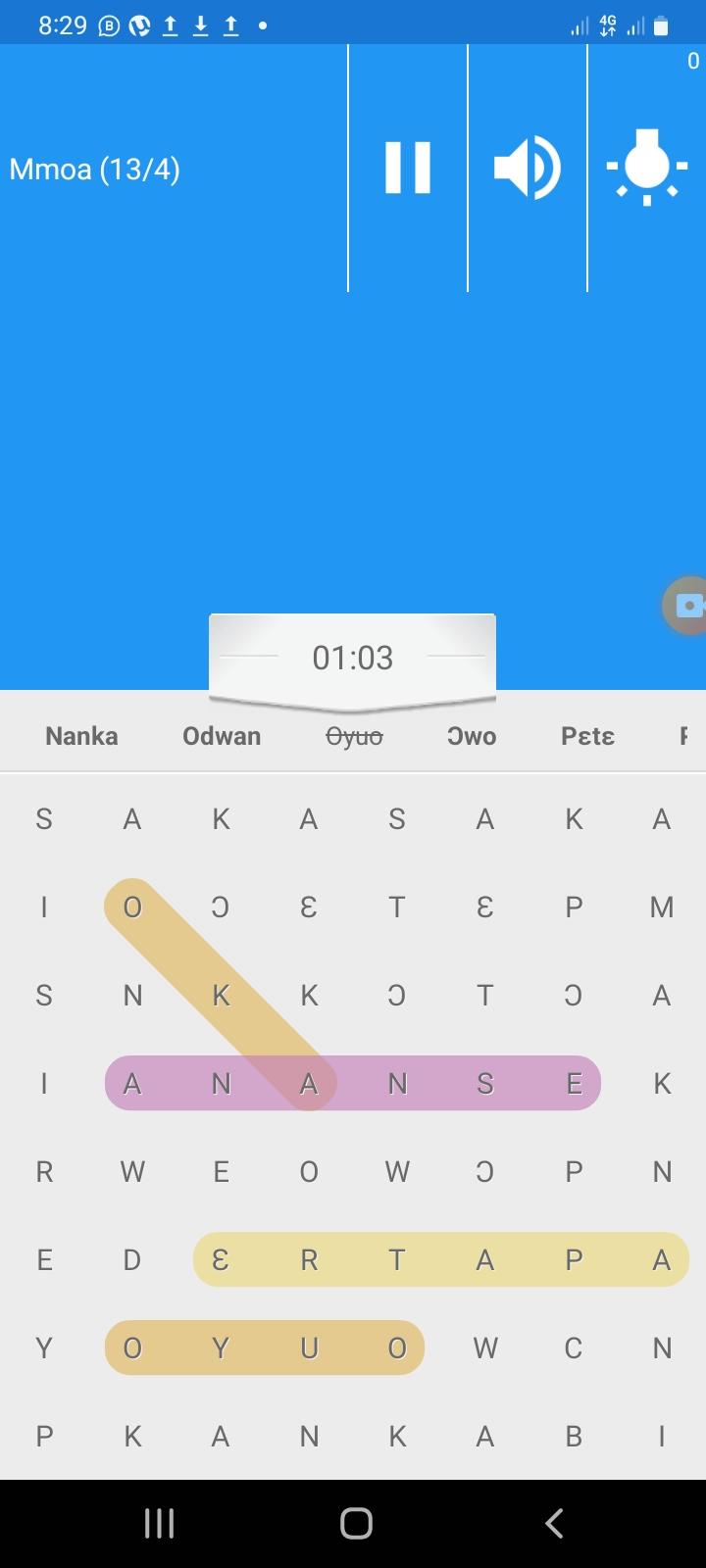 Word puzzle in Twi 遊戲截圖