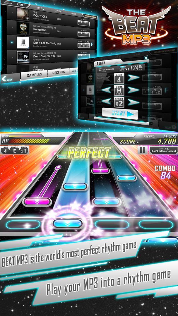 Screenshot of BEAT MP3 - Rhythm Game